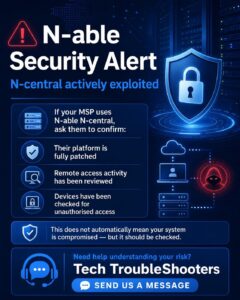 N-able N-central security alert infographic
